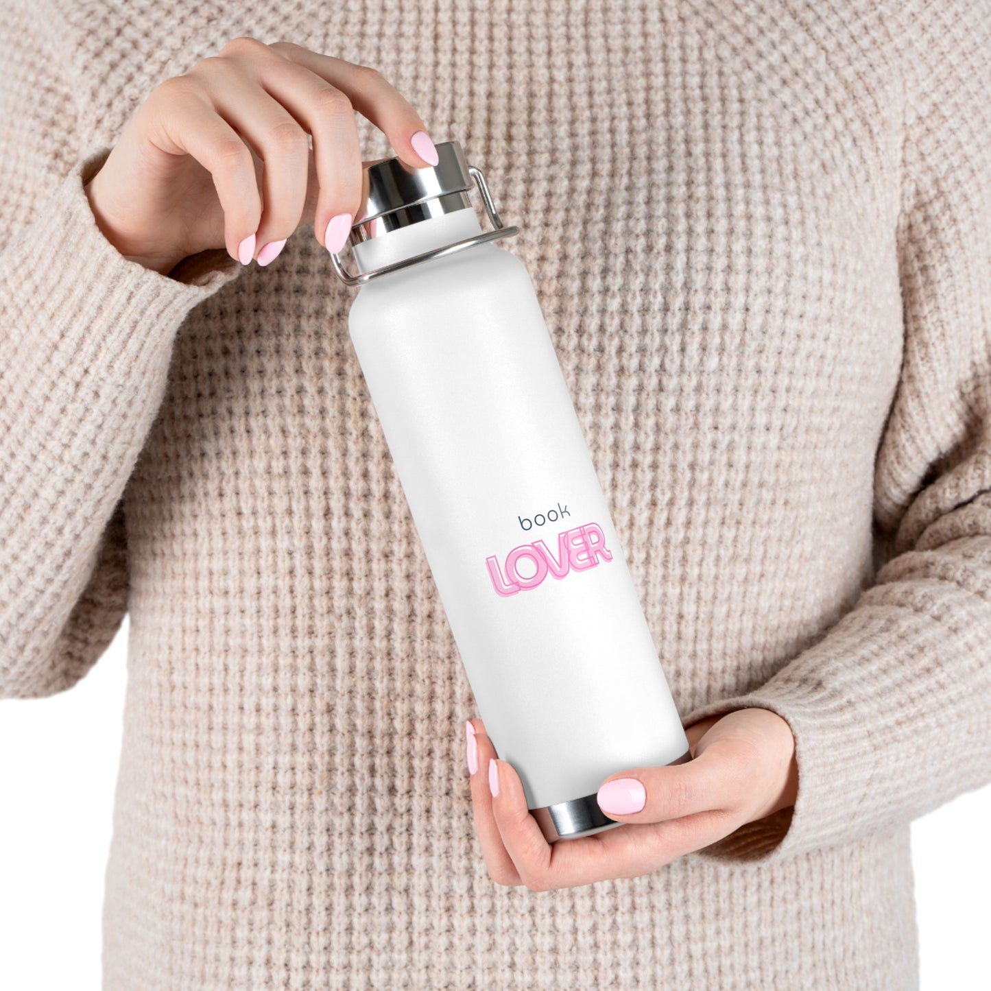 Book Lover Copper Vacuum Insulated Bottle, 22oz - The Perfect Valentine's Day Gift